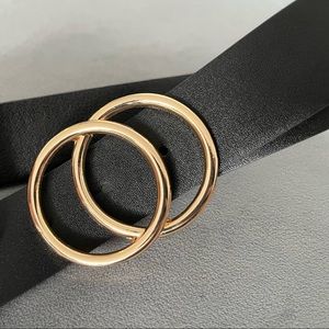 Black Belt with Gold Buckle